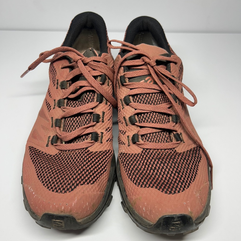 Salomon Trail Running Shoes Terracotta Pink Womens Size 7 Contagrip 413845 - Picture 2 of 8
